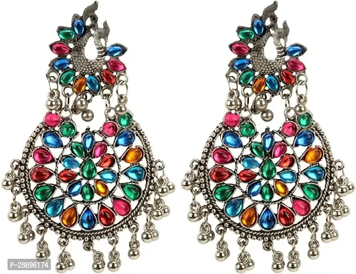 Stylish Multicoloured Alloy Earrings For Women-thumb2