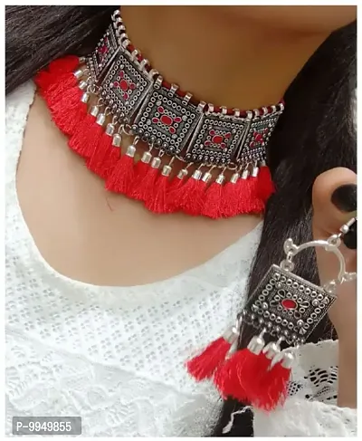 Boho Design Oxidized Crystal Krishna Mor Pankh Bansuri Pendant Necklace Set  at Rs 579/set in Cuttack