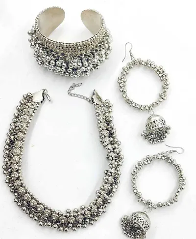 Elegant Oxidised Jewellery Set For Women and Girls