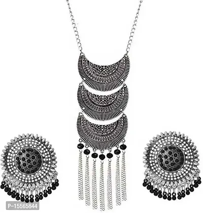 Trendy Women Oxidised Silver Sterling Silver Silver, Black Jewellery Set (Pack of 1)