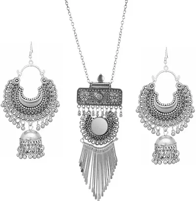 Elegant Metal Jewellery Set For Women and Girls