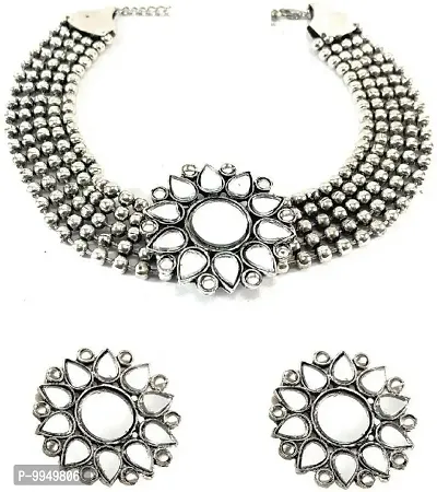 Elegant Metal Jewellery Set For Women and Girls-thumb0
