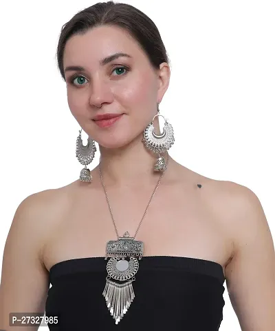 Stylish Silver Alloy Jewellery Set For Women