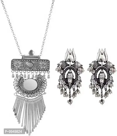 Elegant Metal Jewellery Set For Women and Girls-thumb0