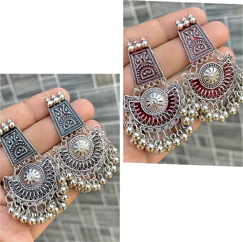 Traditional Alloy Drop Earrings Earrings For Women Pair Of 2