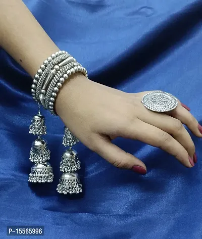 Trendy Women Oxidised Silver Sterling Silver Silver Jewellery Set (Pack of 1)