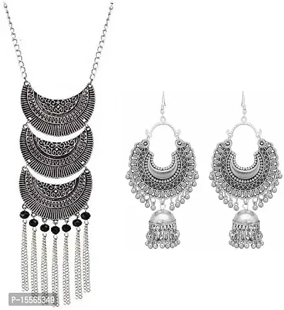 Trendy Women Alloy Silver Jewellery Set (Pack of 1)