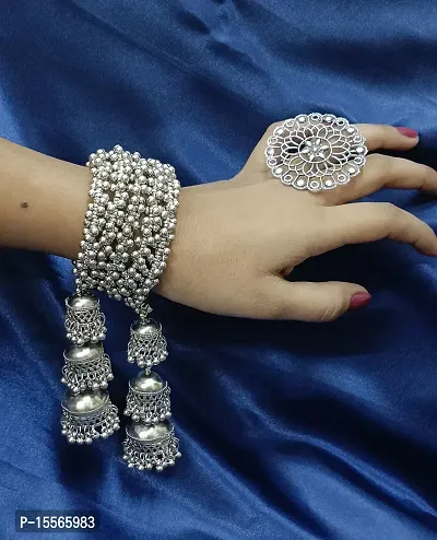 Trendy Women Alloy Rhodium Silver Jewellery Set (Pack of 1)-thumb0