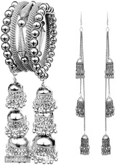 Elegant Metal Jewellery Set For Women and Girls-thumb0