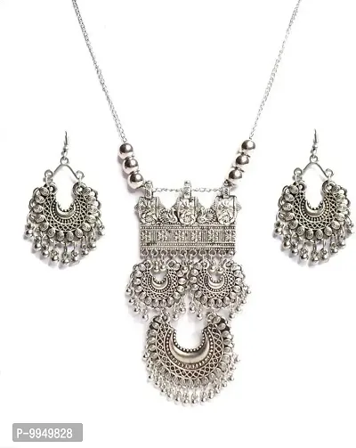 Elegant Metal Jewellery Set For Women and Girls-thumb0