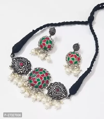 Stylish Multicoloured Alloy Jewellery Set For Women