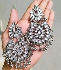 Stylish Silver Alloy Earrings For Women-thumb1