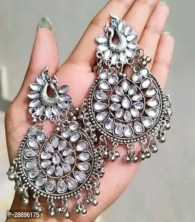 Stylish Silver Alloy Earrings For Women-thumb2