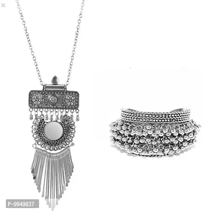 Elegant Metal Jewellery Set For Women and Girls-thumb0