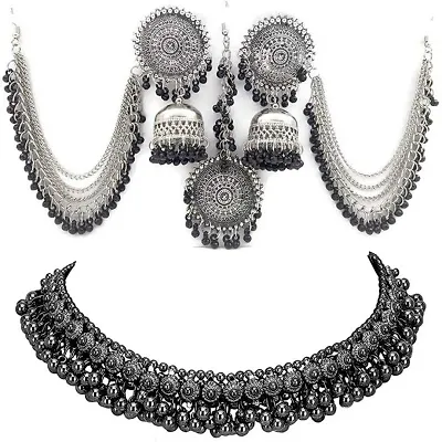 Elegant Metal Jewellery Set For Women and Girls