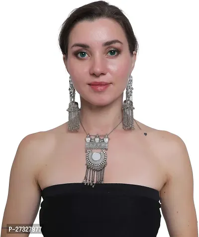 Stylish Silver Alloy Jewellery Set For Women