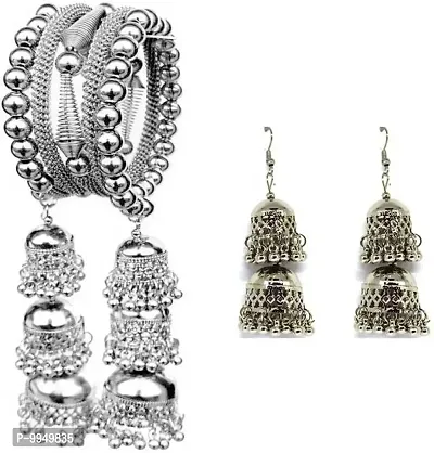 Elegant Metal Jewellery Set For Women and Girls-thumb0