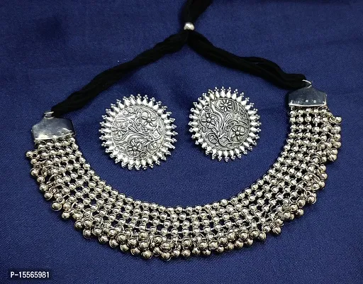 Trendy Women Oxidised Silver 999 Silver Silver Jewellery Set (Pack of 1)