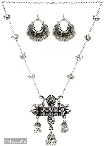Trendy Women Metal Sterling Silver Silver Jewellery Set (Pack of 1)