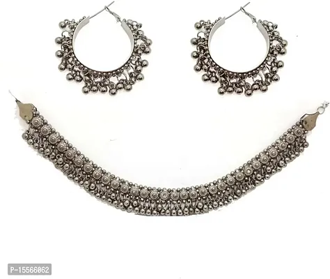 Trendy Women Alloy Sterling Silver Silver Jewellery Set (Pack of 1)