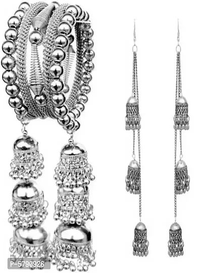 Fancy Bangle and Earrings set-thumb0