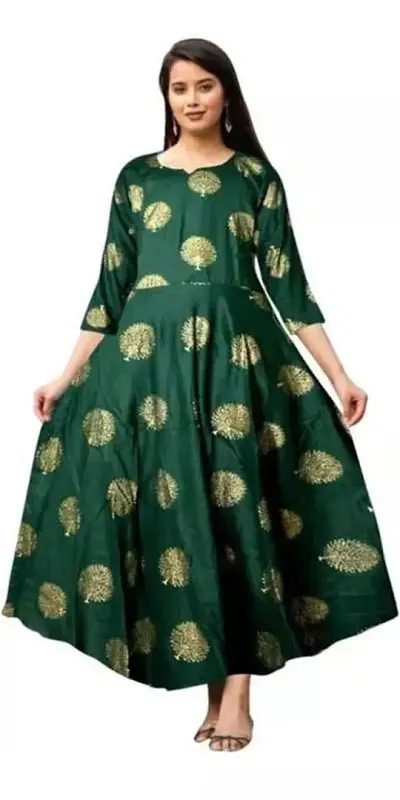 Stylish Rayon Printed Anarkali Kurti