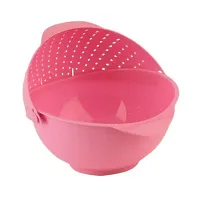 Plastic 3 in 1 Basket for Fruits Vegetable Rice Washing Water Strainer-thumb2