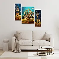 Bharat Global Craft  Set Of 3 Wall Painting Scenery For Living Room , Home Decor , Hall , Bedroom ,Office , Drawing Room(12 x 18 INCHES).-thumb1