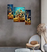 Bharat Global Craft  Set Of 3 Wall Painting Scenery For Living Room , Home Decor , Hall , Bedroom ,Office , Drawing Room(12 x 18 INCHES).-thumb3