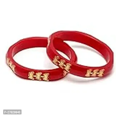 Stylish Maroon Glass Bangles For Women Pack Of 2-thumb0