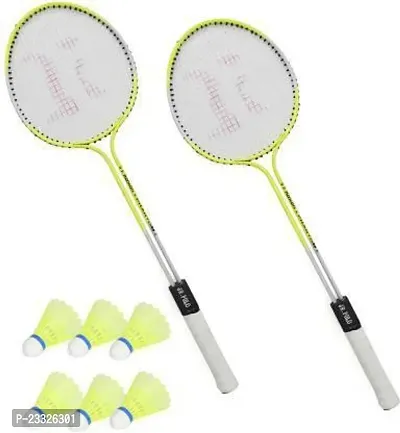 Best Quality Badminton Set Of 2 Piece Badminton Racquet With 6 Piece Plastic Shuttle Badminton Kit-thumb0