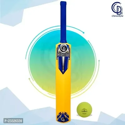 Best Quality Cricket Yellow Bat 5 No. Size Plastic Cricket Bat With Wind Ball Cricket Kit-thumb0