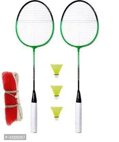 Best Quality Booster Badminton Set Of 2 Badminton Racquet With 3 Piece Nylon Shuttle And 1 Piece Of Badminton Net Badminton Kit-thumb2