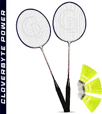 Best Quality Power Purple Steel Lightweight Badminton Racquet 1 Pair With 3 Pc Shuttles and Bag Badminton Kit-thumb1