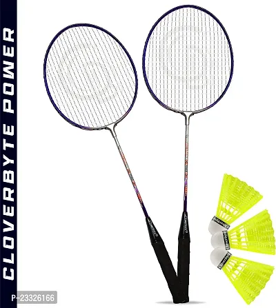 Best Quality Power Purple Steel Lightweight Badminton Racquet 1 Pair With 3 Pc Shuttles and Bag Badminton Kit-thumb2