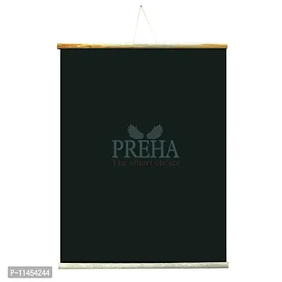 Preha The Smart Choice 1.5X2 F45 x 60 x 1 Centimeterseets (18x23 Inchs) Wall Hanging Non-Magnetic Black Roll Up Board-thumb0