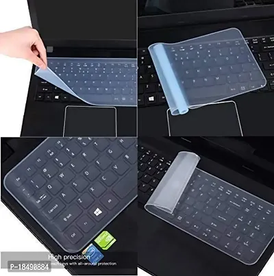 Preha The Smart Choice 15.6 Inch Keyboard Protector Skin Keyboard Dust Cover Keyboard Skin for Laptop KeyBoard Guard Keyboard Skin  (Transparent)-thumb2