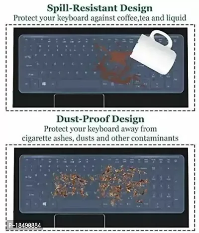 Preha The Smart Choice 15.6 Inch Keyboard Protector Skin Keyboard Dust Cover Keyboard Skin for Laptop KeyBoard Guard Keyboard Skin  (Transparent)-thumb3