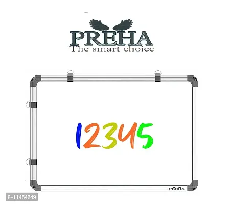 Preha The Smart Choice Reversible Non-Magnetic Melamine one Side Whiteboard one Side Green Board 1X2 Feet|One Side Whiteboard Surface and Other Side Green Chalk Board Surface-thumb0