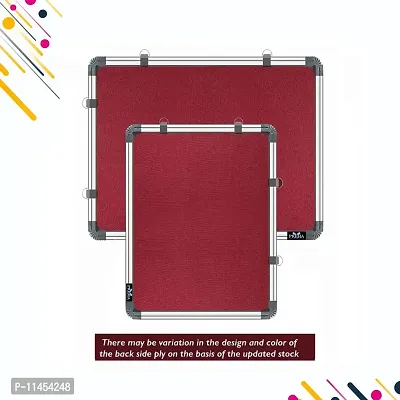 Preha The Smart Choice 2 Feet X 2 Feet Premium Material Notice Pin-up Board/ Pin-up Board/ Soft Board/ Bulletin Board/ Pin-up Display Board for Home, Office  School Uses (Maroon)-thumb3