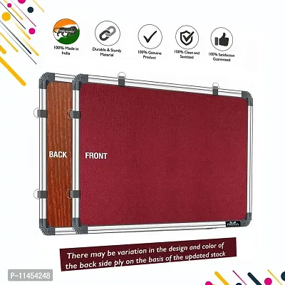 Preha The Smart Choice 2 Feet X 2 Feet Premium Material Notice Pin-up Board/ Pin-up Board/ Soft Board/ Bulletin Board/ Pin-up Display Board for Home, Office  School Uses (Maroon)-thumb4