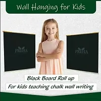 Preha The Smart Choice 1.5X2 F45 x 60 x 1 Centimeterseets (18x23 Inchs) Wall Hanging Non-Magnetic Black Roll Up Board-thumb2