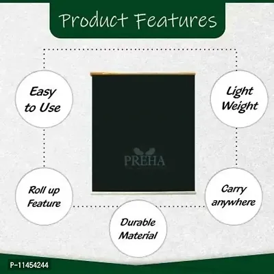 Preha The Smart Choice 1.5X2 F45 x 60 x 1 Centimeterseets (18x23 Inchs) Wall Hanging Non-Magnetic Black Roll Up Board-thumb4