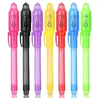 Preha The Smart Choice UV Invisible Ink Magic Pen For Kids Birthday Party Digital Pen (Pack of 2, Invisble Multicolor Pen)-thumb1
