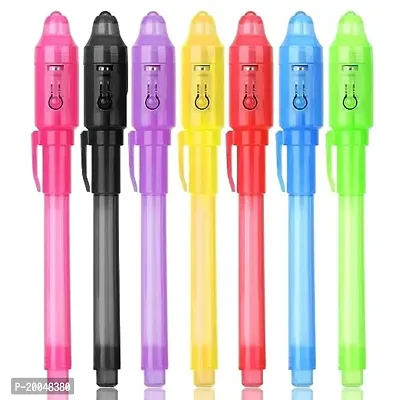Preha The Smart Choice UV Invisible Ink Magic Pen For Kids Birthday Party Digital Pen (Pack of 2, Invisble Multicolor Pen)-thumb2