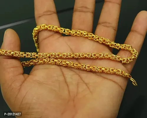 Alluring Golden Brass Chain For Men-thumb2