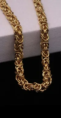 Alluring Golden Brass Chain For Men-thumb1