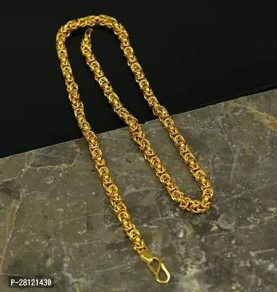 Alluring Golden Brass Chain For Men-thumb2