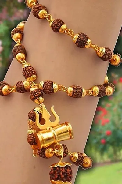 Stylish Wooden Rudraksha Chain For Men