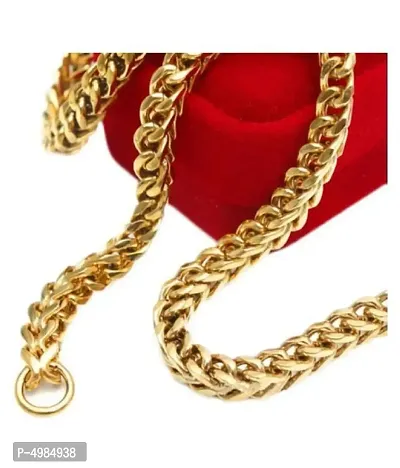 Design Gold Plated Brass Chain For Men-thumb0